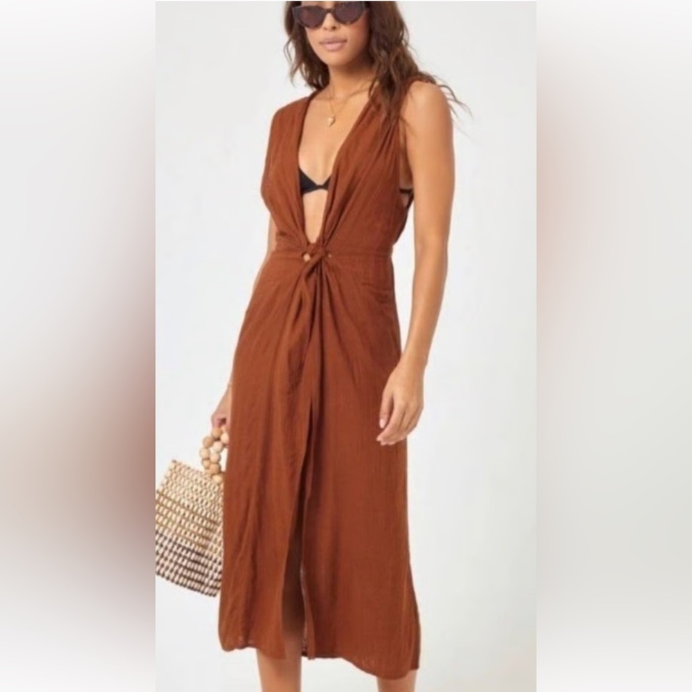 L*Space Orange Maxi Dress caja 1